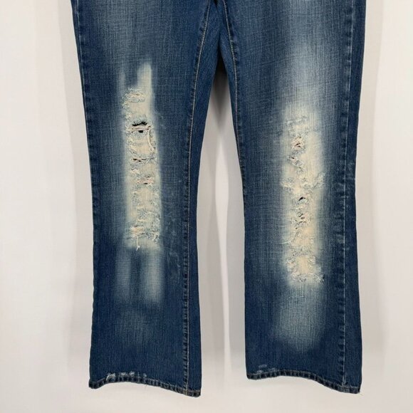 Stetson Womens Classic Bootcut Jeans No.816 Size 14 Long Distressed Denim - Picture 9 of 16
